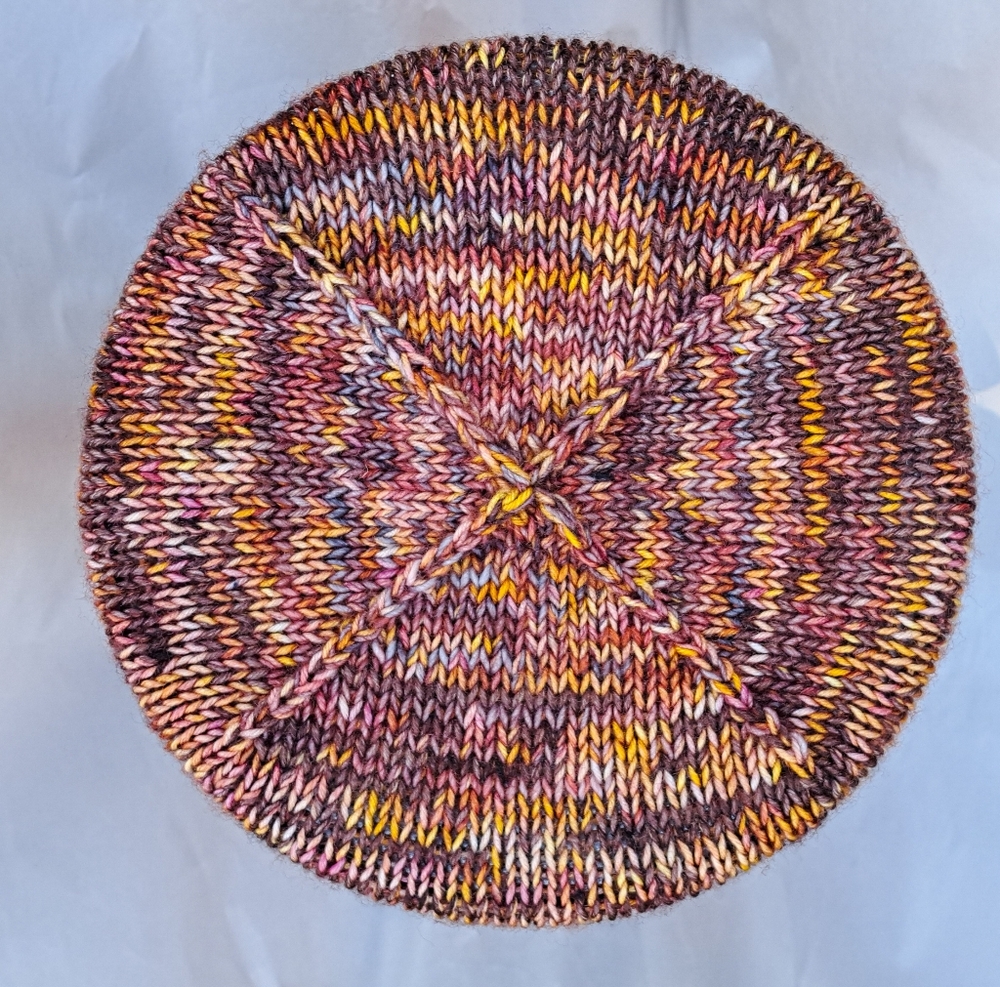 Hand Knit Beanie Hat Stocking Cap Multicolor Pattern Luxury Premium Wool Blend - Picture 6 of 10